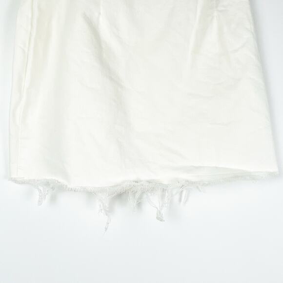 Superdown Kensington Denim Wrap Skirt White Mini Frayed Womens Size Small - Picture 10 of 13